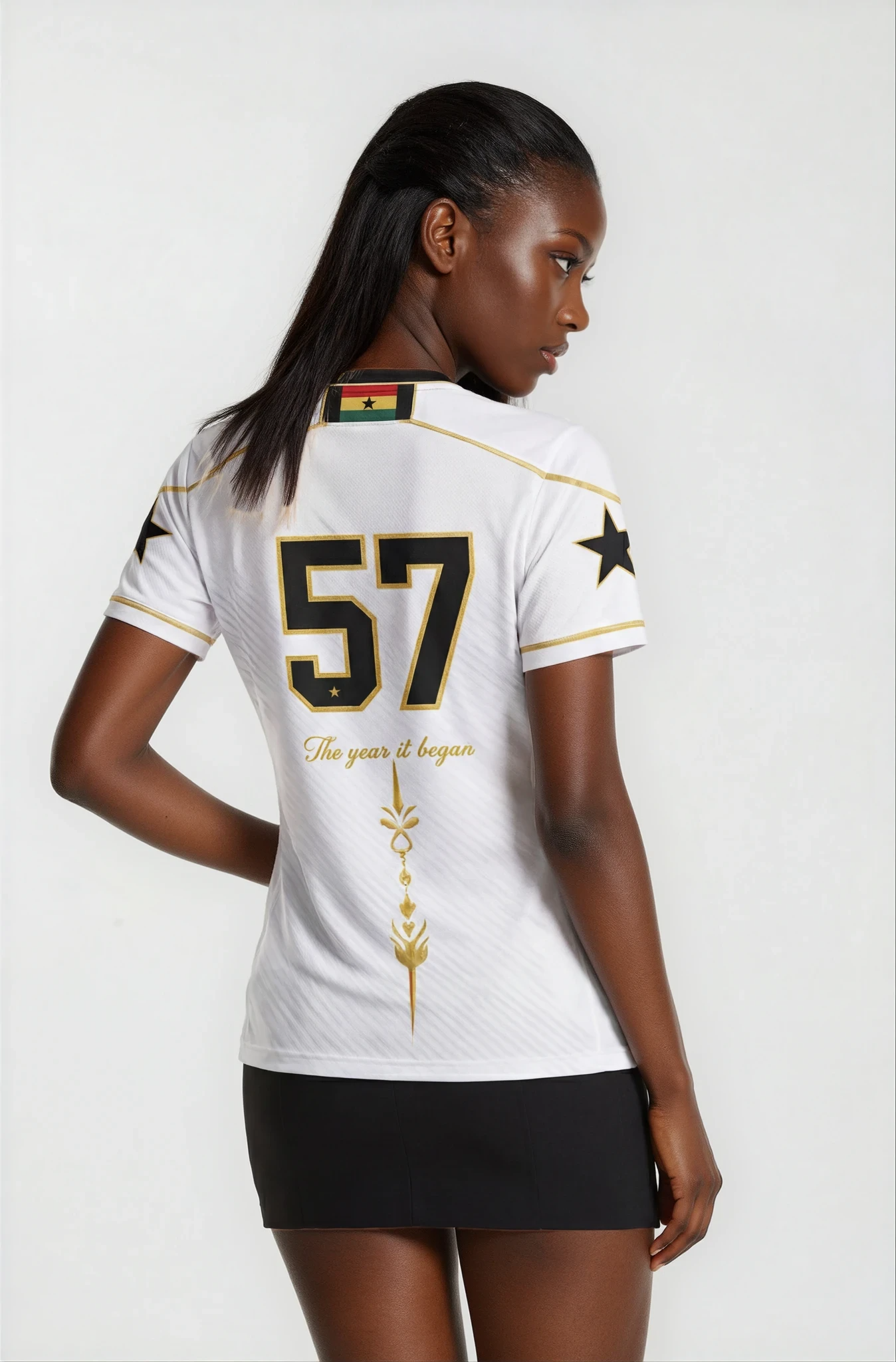 Tribe 1957 – Premium Ghana Heritage Jersey (White)