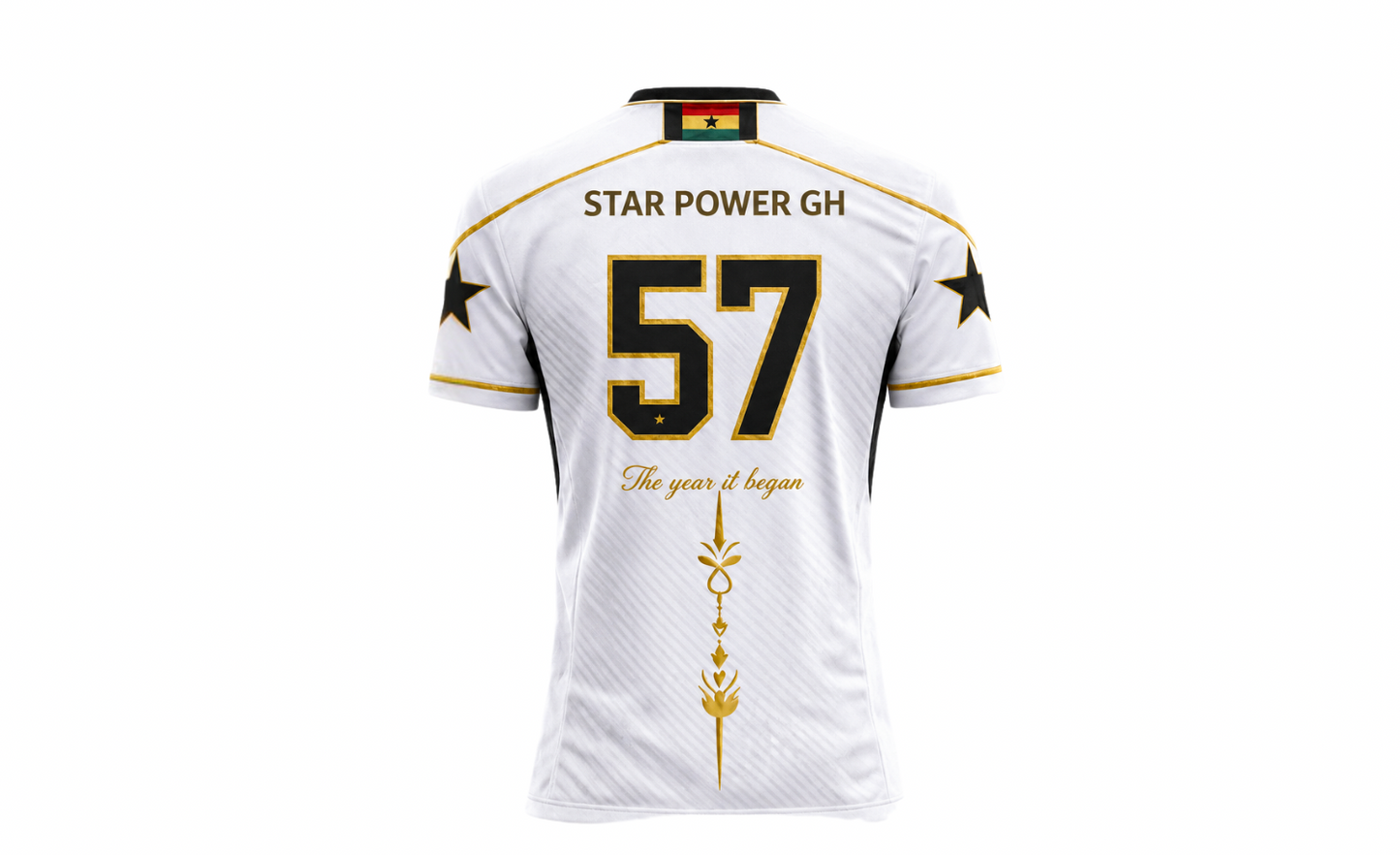 Tribe 1957 – Premium Women’s Ghana Heritage Jersey (White)