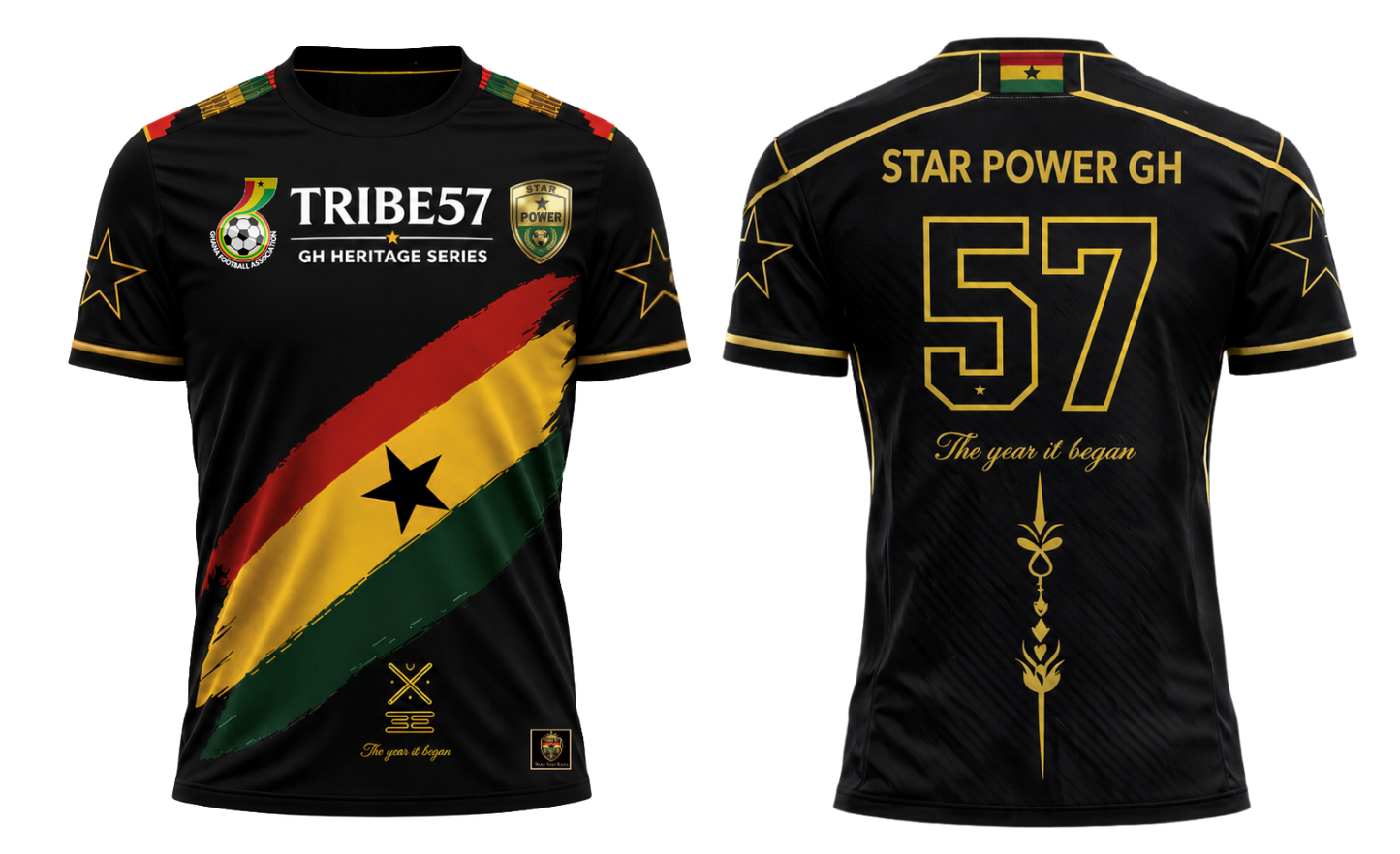 Star Power GH – Premium Ghana Heritage Jersey (Fully Embroidered)