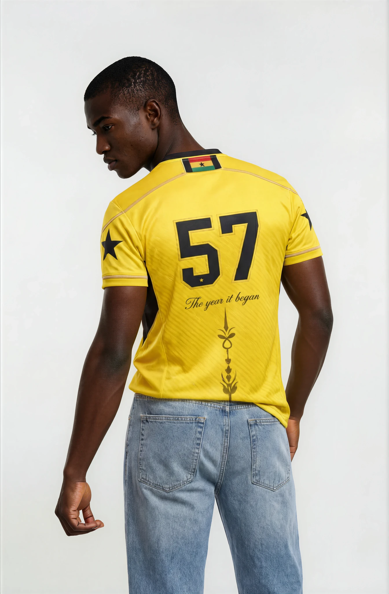 Roots of Glory – Premium Ghana Heritage Jersey (Yellow)