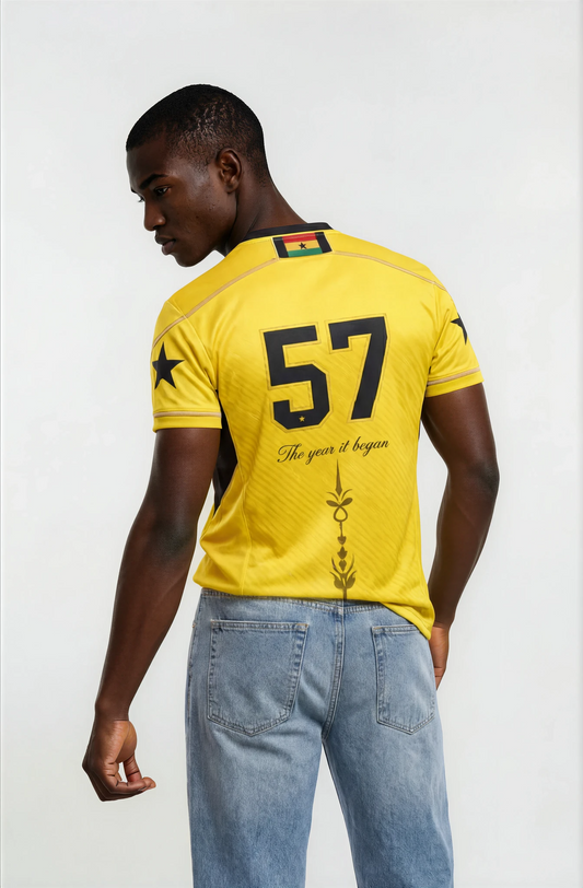 Roots of Glory – Premium Ghana Heritage Jersey (Yellow)