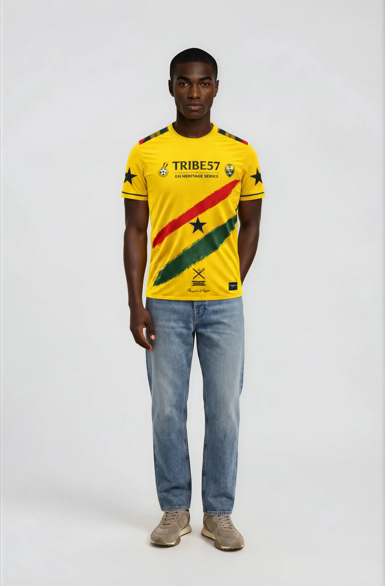 Roots of Glory – Premium Ghana Heritage Jersey (Yellow)