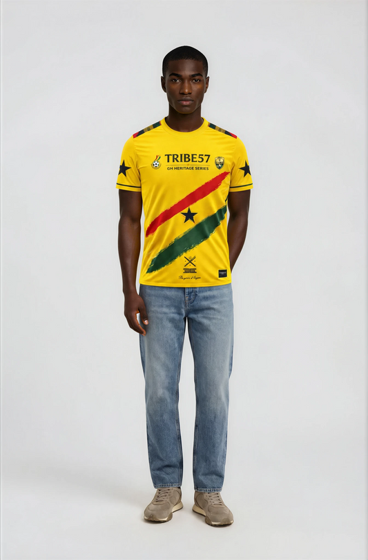 Roots of Glory – Premium Ghana Heritage Jersey (Yellow)