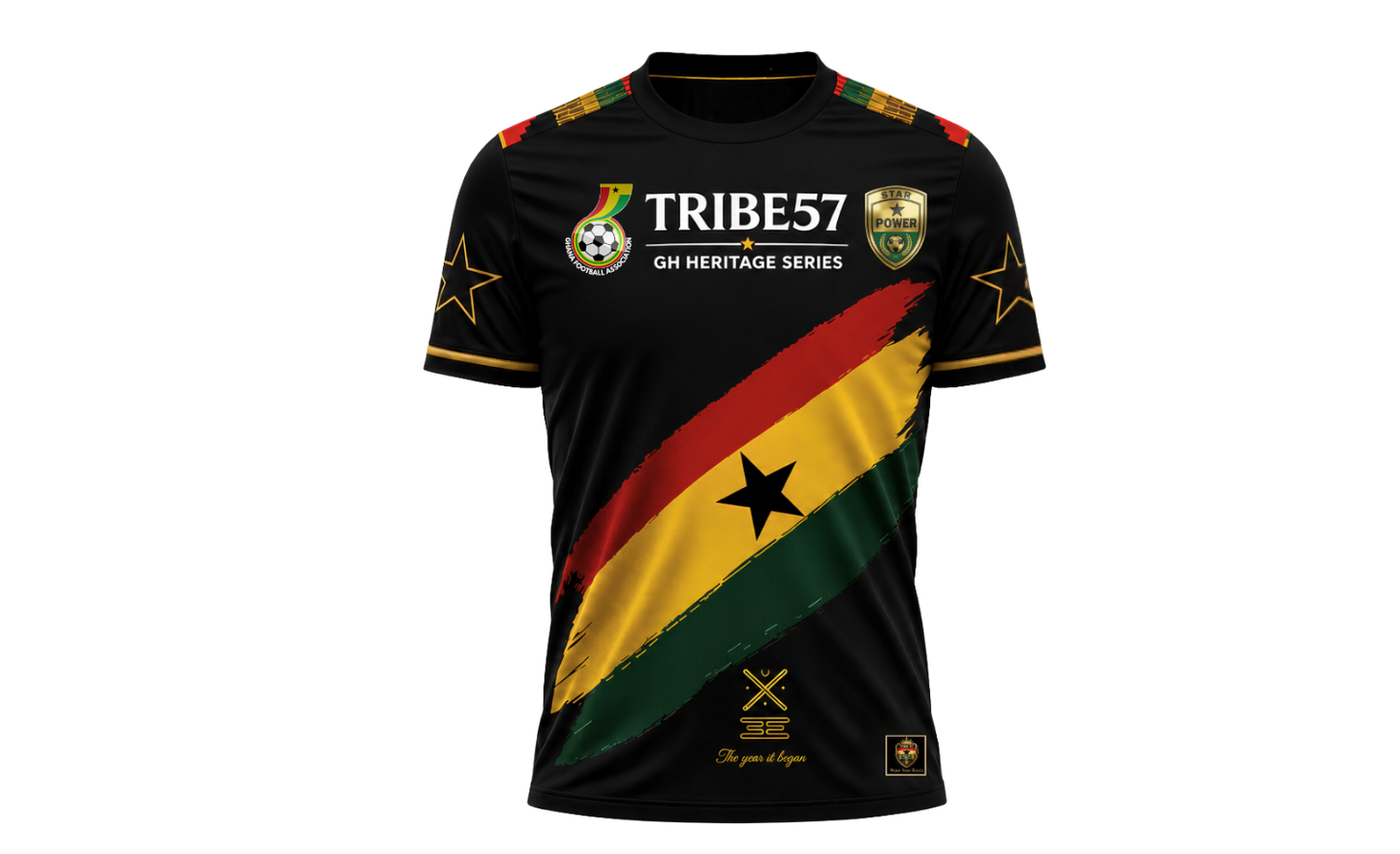 Star Power GH – Premium Ghana Heritage Jersey (Fully Embroidered)