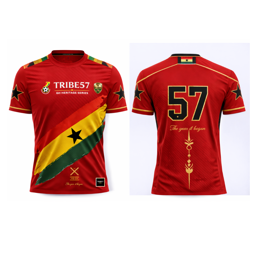 Fire of Unity – Premium Women’s Ghana Heritage Jersey (Red)
