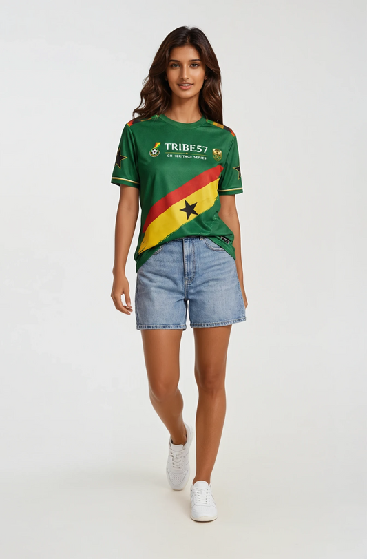 Field Kings – Premium Women’s Ghana Heritage Jersey (Green)