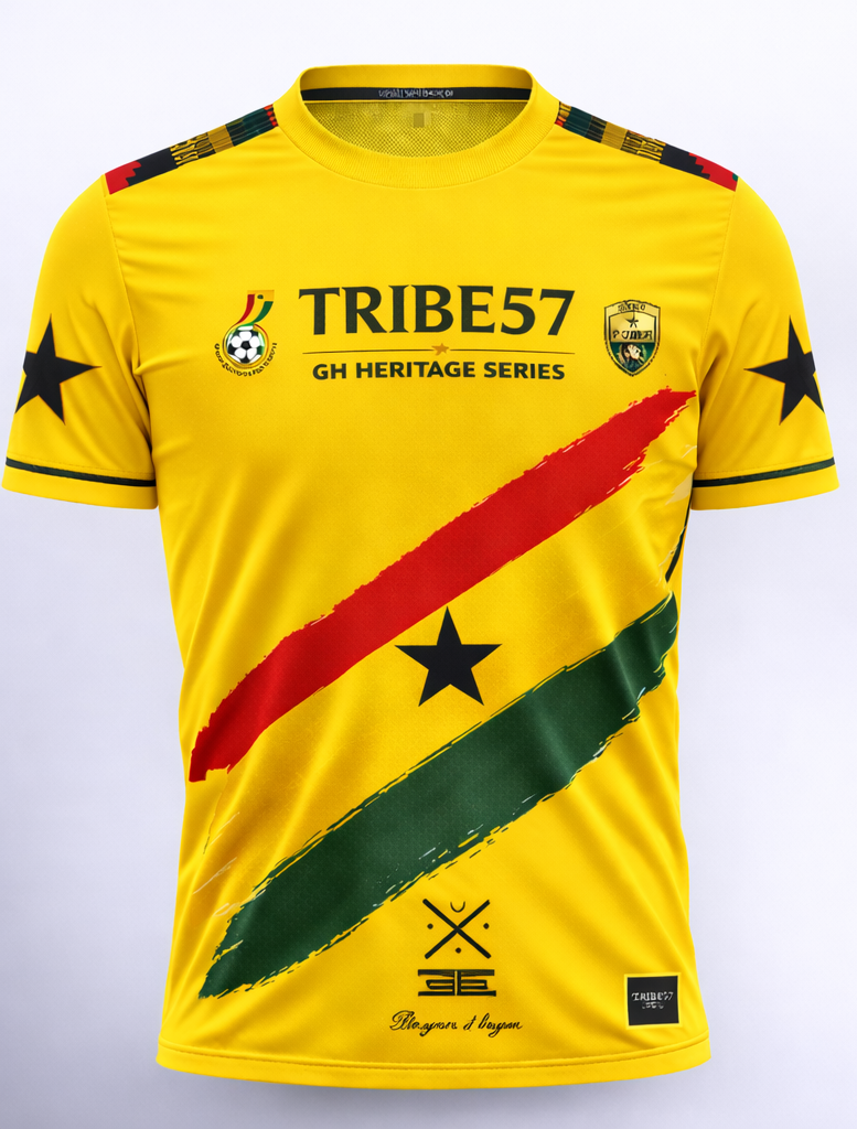 Roots of Glory – Premium Ghana Heritage Jersey (Yellow)